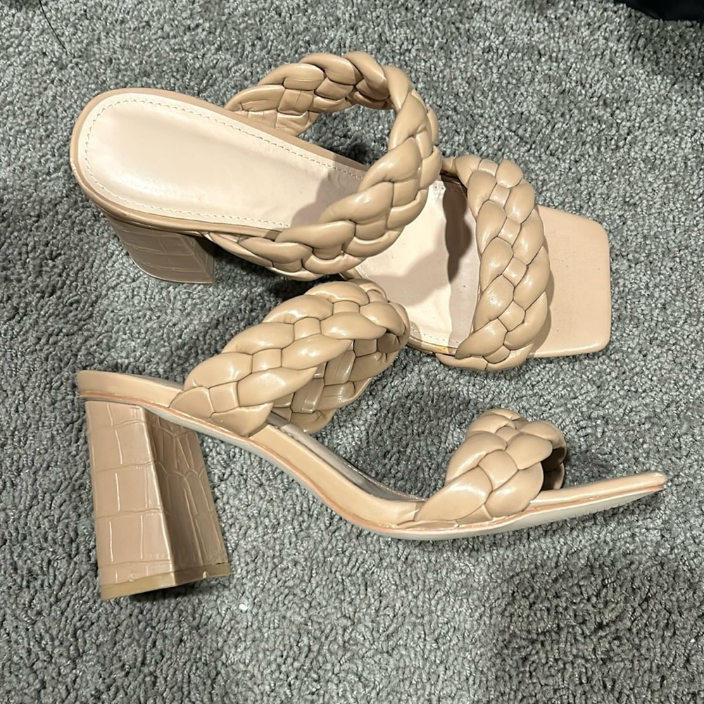 Chunky braided dress sandals